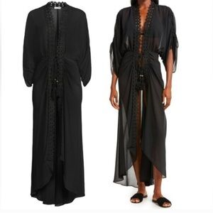 Ramy Brook Black Raelynn Coverup Maxi Dress